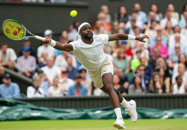 Tennis - Wimbledon Championship 2024 - Day 5 LONDON, ENGLAND - Friday, July 5, 2024: Frances Tiafoe (USA) during the Gentlemen s Singles 3rd Round match on Day Five of The Championships Wimbledon 2024 at the All England Lawn Tennis and Croquet Club. (Photo by Kirsten Holst Propaganda) LONDON All England Lawn Tennis and Croq GREATER LONDON ENGLAND  Copyright: xKirstenxHolstx 2024-07-05-049-Wimbledon_Day_5