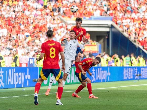 v li Fabian Ruiz Spain, 08 , Kai Havertz Germany 07 , Robin Le Normand Spain, 03 , GER, Spain ESP vs Germany GER , European Football Championship, UEFA EURO 2024, quarter-finals, 05 07 24, GER, Spain ESP vs Germany GER , European Football Championship, UEFA EURO 2024, quarter-finals, 05 07 24 Stuttgart Copyright: xEibner-Pressefoto WolfgangxFrankx EP_WFK