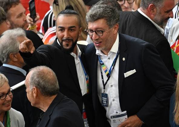 05 07 2024, xjhx, Football EM 2024 1 4 Final, Germany Spain emspor, v l Claus Vogt Praesident VfB Stuttgart DFL DFB REGULATIONS PROHIBIT ANY USE OF PHOTOGRAPHS as IMAGE SEQUENCES and or QUASI VIDEO Stuttgart