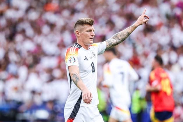 Sport, Football, UEFA EURO 2024 quarter-finals Spain Germany 05 07 2024, Stuttgart Arena Toni Kroos Germany, 8 Stuttgart Stuttgart Arena Baden Württemberg Germany