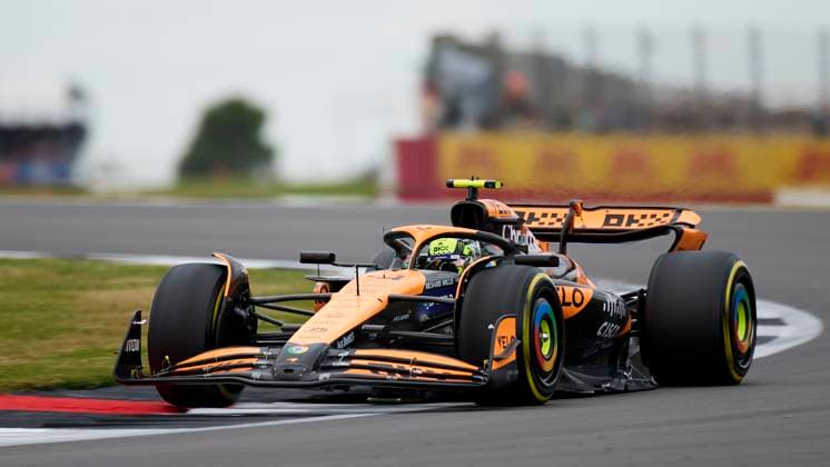 F1 Grand Prix of Great Britain - Practice Lando Norris of Great Britain driving the (4) McLaren Formula 1 Team MCL38 Mercedes on track during practice ahead of the F1 Grand Prix of Great Britain at Silverstone Circuit on July 5, 2024, in Northampton, England. Northampton Silverstone Circuit Northampton England RL_GPF1GB24_00524 Copyright: xRicardoxLarreinax