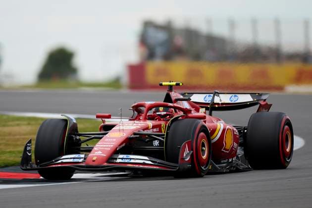 F1 Grand Prix of Great Britain - Practice Carlos Sainz of Spain driving the (55) Scuderia Ferrari SF-24 on track during practice ahead of the F1 Grand Prix of Great Britain at Silverstone Circuit on July 5, 2024, in Northampton, England. Northampton Silverstone Circuit Northampton England RL_GPF1GB24_00536 Copyright: xRicardoxLarreinax