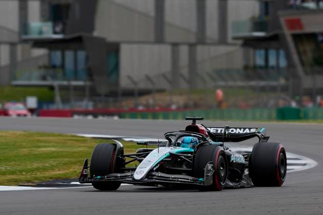 F1 Grand Prix of Great Britain - Practice George Russell of Great Britain driving the (63) Mercedes AMG Petronas F1 Team W15 on track during practice ahead of the F1 Grand Prix of Great Britain at Silverstone Circuit on July 5, 2024, in Northampton, England. Northampton Silverstone Circuit Northampton England RL_GPF1GB24_00609 Copyright: xRicardoxLarreinax