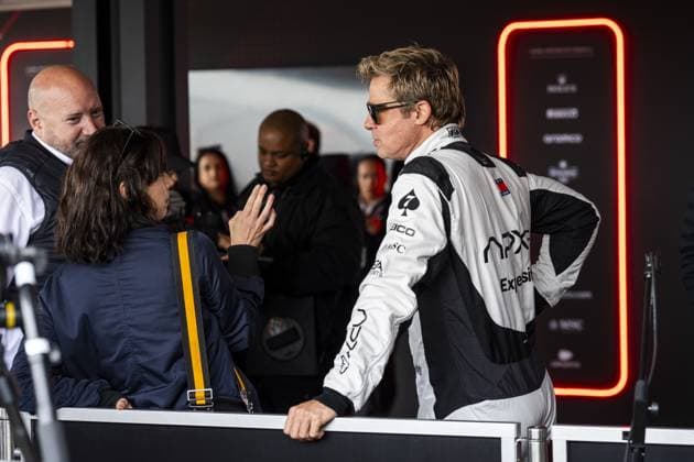 Brad Pitt (USA) Actor on APX GP Suite for Movie Promotion on day 1, thursday july 4, 2024 of the formula 1 qatar airways british grand prix 2024, scheduled to take place at the silverstone circuit from july 5 to july 7, 2024  Copyright: xAlessioxDexMarco IPAxSportx xipax xx IPA_47757730 IPA_Agency_IPA47757730