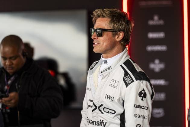 Brad Pitt (USA) Actor on APX GP Suite for Movie Promotion on day 1, thursday july 4, 2024 of the formula 1 qatar airways british grand prix 2024, scheduled to take place at the silverstone circuit from july 5 to july 7, 2024  Copyright: xAlessioxDexMarco IPAxSportx xipax xx IPA_47757742 IPA_Agency_IPA47757742