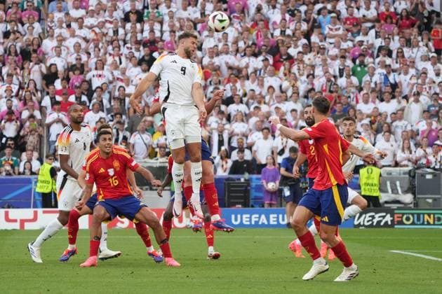 Header chance Niclas Füllkrug Germany Germany, 09 Stuttgart 05 07 2024 Germany vs Spain, EURO2024, Quarterfinal, M45, EM Arena Stuttgart