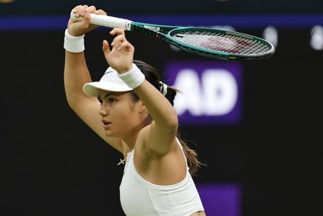 Emma Raducanu, GBR, during third round of 2024 All England Lawn Tennis Championships at Wimbledon, womens singles, London, 05 07 2024