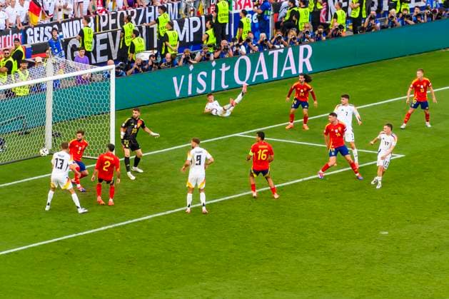 GER, UEFA Euro 2024, quarter-final, Spain ESP vs. Germany GER 05 07 2024, MHP Arena, Stuttgart, GER, UEFA Euro 2024, quarter-final, Spain ESP vs. Germany GER , pictured shot on goal by Florian Wirtz Germany 17 on goal 1 1 nordphotoxGmbHx xStraubmeier nph00004