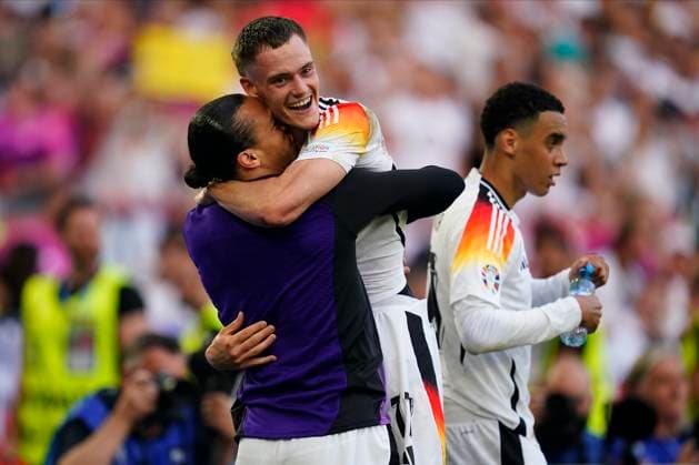 GER: Spain v Germany. UEFA EURO, EM, Europameisterschaft,Fussball 2024 Florian Wirtz of Germany celebrates after scoring the 1-1 during the UEFA Euro 2024 match between Spain and Germany. Quarter Finals, played at Stuttgart Arena Stadium on July 5, 2024 in Stuttgart, Germany. kpng Copyright: xSergioxRuizx xPRESSINPHOTOx PS_240705_ESP_GER_097