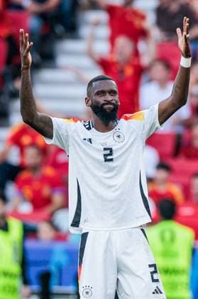 UEFA EURO 2024 Spain Germany 05 07 2024 Antonio Rüdiger Germany, 2 UEFA EURO 2024 Spain Germany Stuttgart Arena, Stuttgart on 05 07 2024 Copyright: xBEAUTIFULxSPORTS Wunderlx