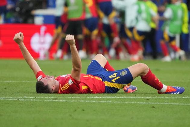 Victory Juibel Aymeric Laporte Spain Spain, 14 Stuttgart 05 07 2024 Germany vs Spain, EURO2024, Quarterfinals, M45, EM Arena Stuttgart