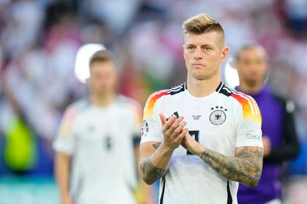 Spain v Germany: Quarter-Final - UEFA EURO, EM, Europameisterschaft,Fussball 2024 Toni Kroos central midfield of Germany and Real Madrid dejected after losing his last match the UEFA EURO 2024 quarter-final match between Spain and Germany at Stuttgart Arena on July 5, 2024 in Stuttgart, Germany. Stuttgart Germany  Copyright: xJosexBretonx originalFilename:bretonhernandez-spainvge240705_np1i4.jpg