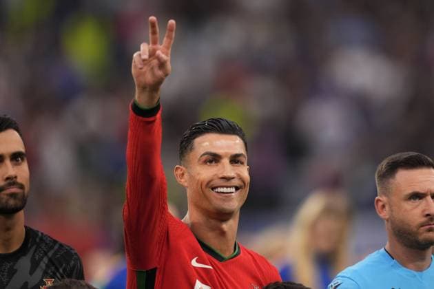 Portugal s Cristiano Ronaldo during a quarterfinal match between Portugal and France at the Euro 2024 soccer tournament in Hamburg, Germany - Friday July 5, 2024. - Soccer .  Copyright: xFabioxFerrari LaPressex