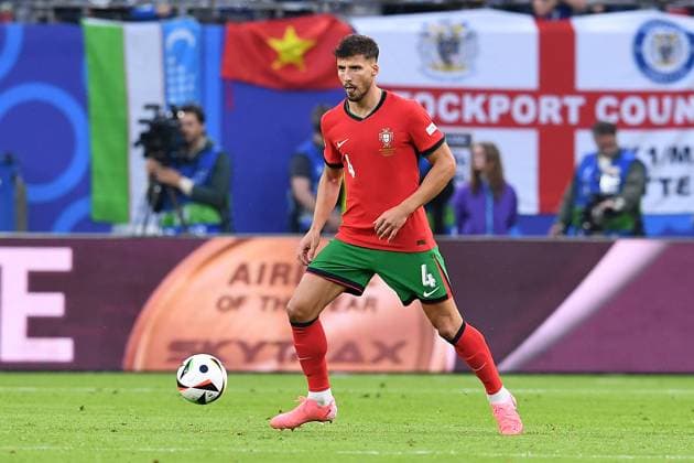 Soccer UEFA EURO 2024 Quarterfinal Portugal France on 05 07 2024 at Volksparkstadion Hamburg in Hamburg Ruben Dias Portugal xRx