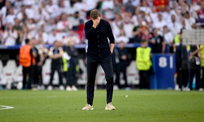 Football Euro 2024 quarter-finals 05 07 2024 Spain Germany Germanys disappointment at being eliminated from the tournament German coach Julian Nagelsmann