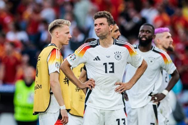 UEFA EURO 2024 Spain Germany 05 07 2024 Thomas Müller Germany, 13 UEFA EURO 2024 Spain Germany Stuttgart Arena, Stuttgart on 05 07 2024 Copyright: xBEAUTIFULxSPORTS Wunderlx