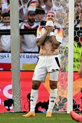 05 07 2024, xscotx, European Football Championship 2024 quarter-finals, Spain Germany, emspor, v l Robert Andrich German national football team DFB sad, disappointed, frustrated, dejected Stuttgart