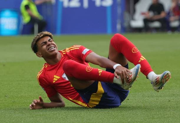 05 07 2024, European Football Championship, Germany quarter-final, against Spain, Stuttgart Football Arena, Sport, in the picture Yamal Lamine Spain