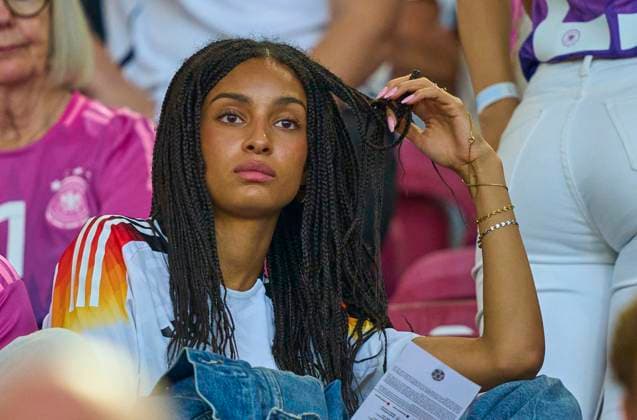 Florian Wirtz, Nr. 17 DFB Aaliyah Mohamed, girlfriend of Florian Wirtz, Nr. 17 DFB sad in the quarter final match GERMANY - SPAIN of the UEFA European Championships 2024 on Jul 5, 2024 in Stuttgart, Germany.