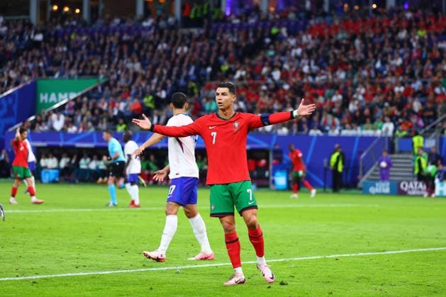 EURO 2024 - PORTUGAL-FRANCE SPORTPIXPRESS MAXPPP - HAMBURG 05 07 2024 EURO 2024 - PORTUGAL-FRANCE The disappointment of ronaldo (cristiano) HAMBURG VOLKSPARKSTADION ALLEMAGNE  Copyright: xMAXPPPxSPORTPIXPRESSx HD4633 HD4633
