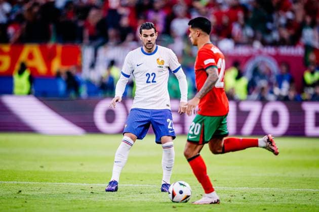 2024.07.05 Hamburg Volksparkstadion w Hamburgu, UEFA EURO, EM, Europameisterschaft,Fussball 2024, cwiercfinaly, Pilka nozna, Portugalia - Francja N z THEO HERNANDEZ Foto Mateusz Porzucek PressFocus 2024.07.05 Hamburg Football match between Portugal and France, 1 4 quarterfinal Portugalia - Francja THEO HERNANDEZ Credit: Mateusz Porzucek PressFocus NEWSPIX.PL --- Newspix.pl  20240705PF_MP012