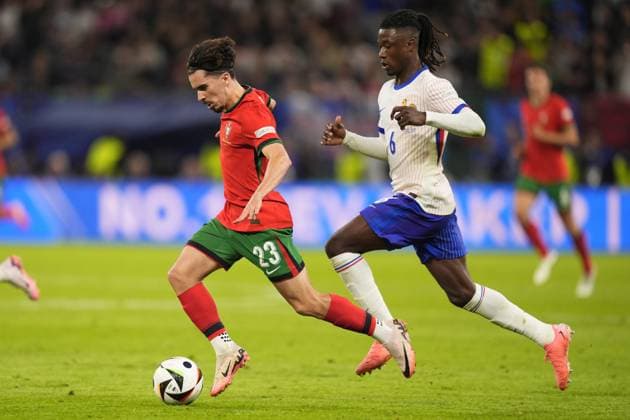Portugal s Vitinha during a quarterfinal match between Portugal and France at the Euro 2024 soccer tournament in Hamburg, Germany - Friday July 5, 2024. - Soccer .  Copyright: xFabioxFerrari LaPressex