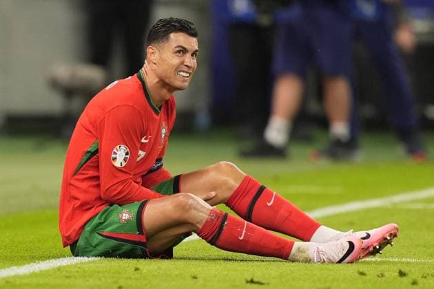 Portugal s Cristiano Ronaldo during a quarterfinal match between Portugal and France at the Euro 2024 soccer tournament in Hamburg, Germany - Friday July 5, 2024. - Soccer .  Copyright: xFabioxFerrari LaPressex