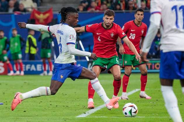 UEFA EURO 2024 Portugal France 05 07 2024 Eduardo Camavinga France, 6 with a chance UEFA EURO 2024 quarter-final Portugal France Volksparkstadion Hamburg, Hamburg on 05 07 2024 Copyright: xBEAUTIFULxSPORTS Meuselx