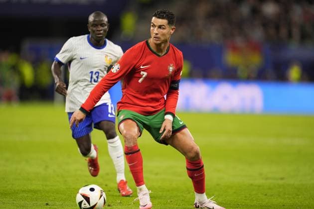 Portugal s Cristiano Ronaldo during a quarterfinal match between Portugal and France at the Euro 2024 soccer tournament in Hamburg, Germany - Friday July 5, 2024. - Soccer .  Copyright: xFabioxFerrari LaPressex