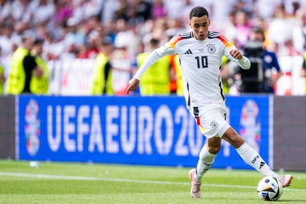 240705 Jamal Musiala of Germany during the UEFA Euro 2024 Football Championship quarterfinal between Spain and Germany on July 5, 2024 in Stuttgart Photo Mathias Bergeld BILDBYRAN code MB MB0942 fotboll football soccer fotballs em europamästerskap em uefa euro uefa european football championship euro 2024 kvartfinal quarterfinal quarterfinals spanien spain deutschland germany bbeng  Copyright: MATHIASxBERGELD BB240705MB207