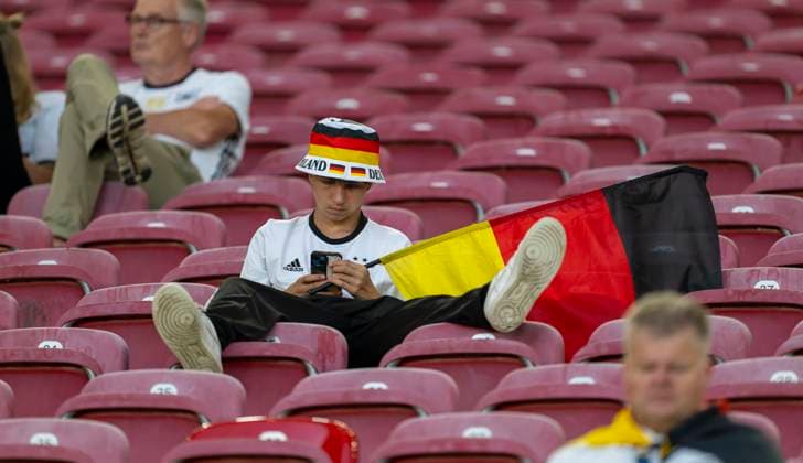 05 07 2024, Football UEFA EURO 2024, quarter-final, Spain Germany, in the Stuttgart Arena Frustration among German fans after the defeat