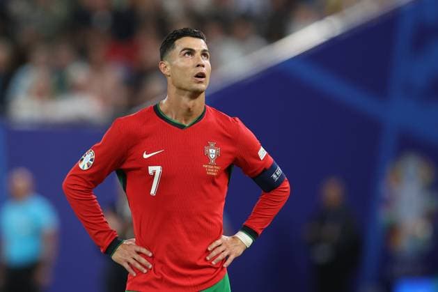 Hamburg, Germany, 5th July 2024. Cristiano Ronaldo of Portugal during the UEFA European Championships Quarter Final match at Volksparkstadion, Hamburg. Picture credit should read: Paul Terry Sportimage EDITORIAL USE ONLY. No use with unauthorised audio, video, data, fixture lists, club league logos or live services. Online in-match use limited to 120 images, no video emulation. No use in betting, games or single club league player publications. SPI-3217-0135