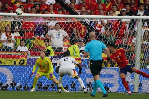 National team, Football, UEFA Euro2024, EM 2024,Quarterfinal, Stuttgart , Spain Germany Merino Spain, Action, Single image