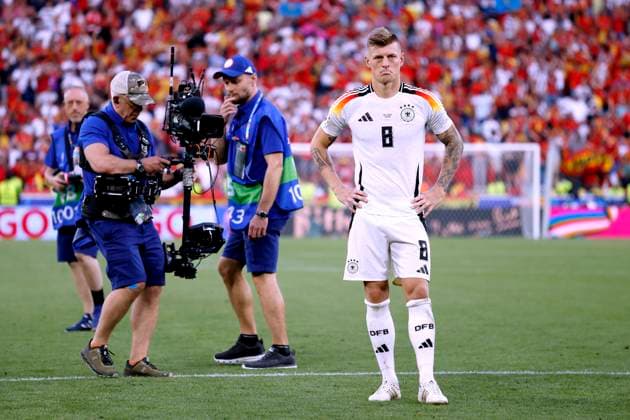 KROOS Toni Team Germany after his last match UEFA Football EURO 2024 in Germany Quarterfinal Spain Germany 2 1 on 05 07 2024 in Stuttgart DFL REGULATIONS PROHIBIT ANY USE OF PHOTOGRAPHS as IMAGE SEQUENCES and or QUASI VIDEO Copyright: xLacixPerenyix