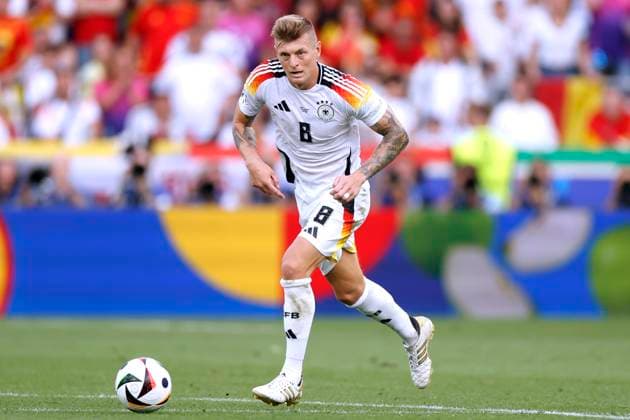 KROOS Toni Team Germany UEFA Football EURO 2024 in Germany Quarterfinals Spain Germany 2 1 on 05 07 2024 in Stuttgart DFL REGULATIONS PROHIBIT ANY USE OF PHOTOGRAPHS as IMAGE SEQUENCES and or QUASI VIDEO Copyright: xLacixPerenyix
