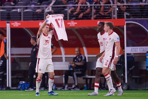 RECORD DATE NOT STATED Copa America USA 2024 Venezuela vs Canada - Quarter-final Jacob Shaffelburg celebrates his goal 0-2 of Canada during the CONMEBOL Copa America 2024 Quarter-final match between Venezuela and Canada, at AT-T Stadium, on July 05, 2024 in Arlington, Texas, United States. ARLINGTON TEXAS UNITED STATES  Copyright: xJosexLuisxMelgarejox 20240705202033_CA_QF_2024_VEN_CAN_SHAFFELBURG82