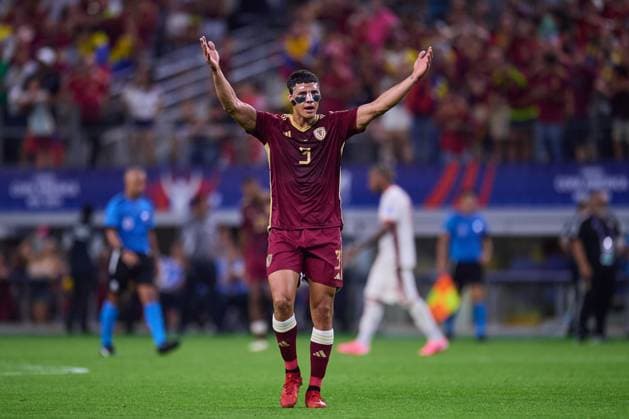 RECORD DATE NOT STATED Copa America USA 2024 Venezuela vs Canada - Quarter-final Jordan Osorio of Venezuela during the CONMEBOL Copa America 2024 Quarter-final match between Venezuela and Canada, at AT-T Stadium, on July 05, 2024 in Arlington, Texas, United States. ARLINGTON TEXAS UNITED STATES  Copyright: xJosexLuisxMelgarejox 20240705213348_CA_QF_2024_VEN_CAN_OSORIO242