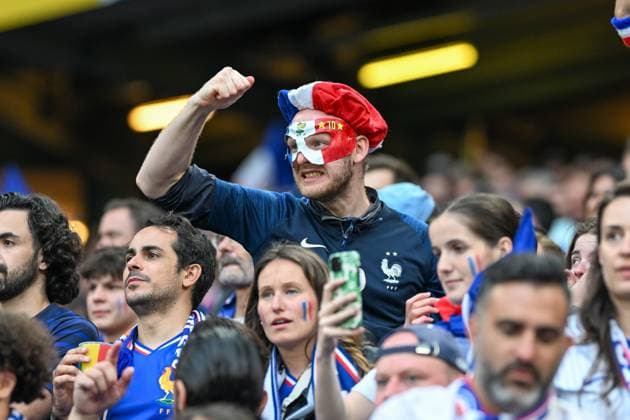 European Championship 2024 Portugal France on 05 07 2024 at the Volksparkstadion in Hamburg Fans of France MT