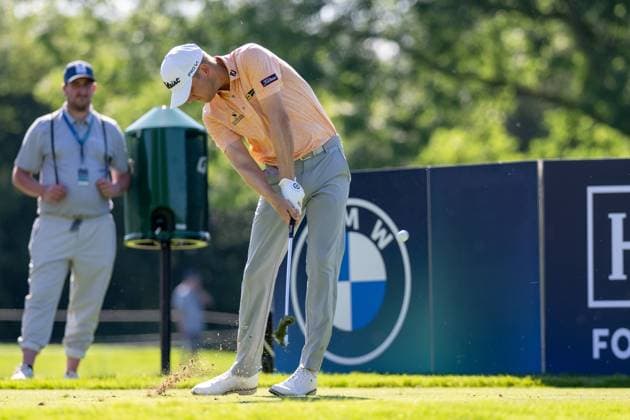 Jeremy Paul hits off grass and golf ball flies, BMW International Open 2024, Golf, 06 07 2024 Munich Bavaria Germany Copyright: xkolbert-press UlrichxGamelx