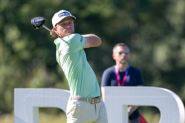 Freddy Schott after tee-off, BMW International Open 2024, Golf, 06 07 2024 Munich Bavaria Germany Copyright: xkolbert-press UlrichxGamelx