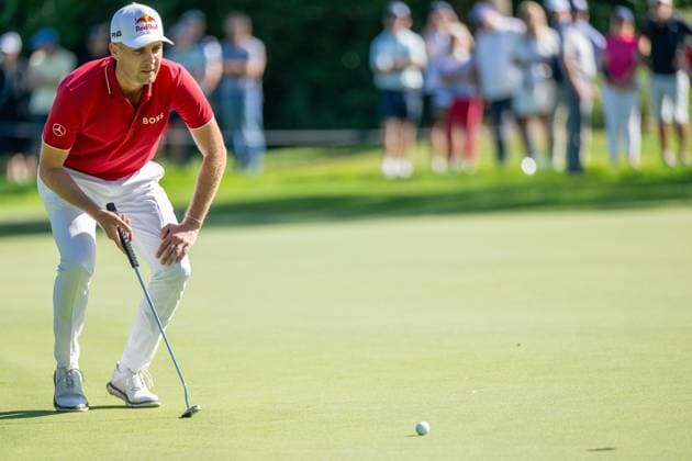 Matthias Schwab on the green, BMW International Open 2024, Golf, 06 07 2024 Munich Bavaria Germany Copyright: xkolbert-press UlrichxGamelx