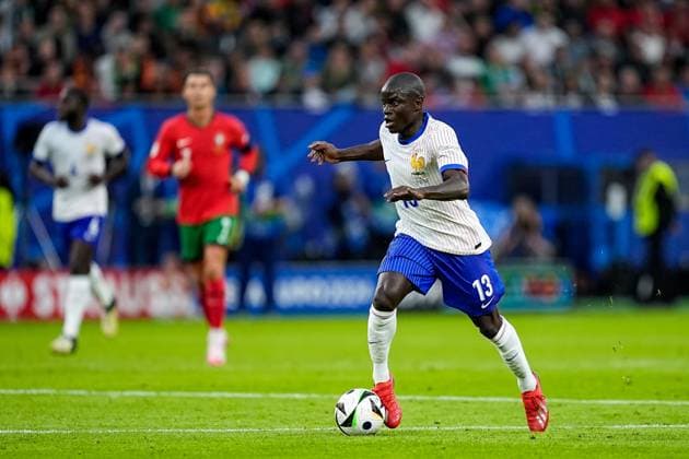 Hamburg, Germany, July 5th 2024: Ngolo Kante (13 France) goes forward during the UEFA EURO, EM, Europameisterschaft,Fussball 2024 Germany quarterfinal football match between Portugal and France at Volksparkstadion in Hamburg, Germany. (Daniela Porcelli SPP)  Copyright: xDanielaxPorcellix xSPPx spp-en-DaPoSp-20240705-_DP13965