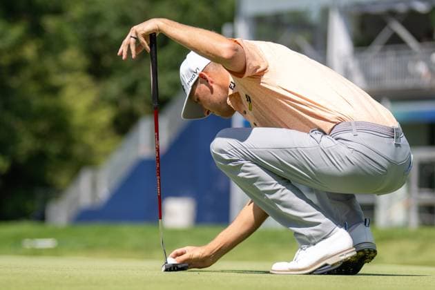 Jeremy Paul puts the golf ball on the green, BMW International Open 2024, Golf, 06 07 2024 Munich Bavaria Germany Copyright: xkolbert-press UlrichxGamelx