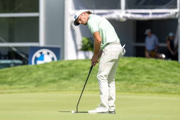 Freddy Schott putting on the green, BMW International Open 2024, Golf, 06 07 2024 Munich Bavaria Germany Copyright: xkolbert-press UlrichxGamelx