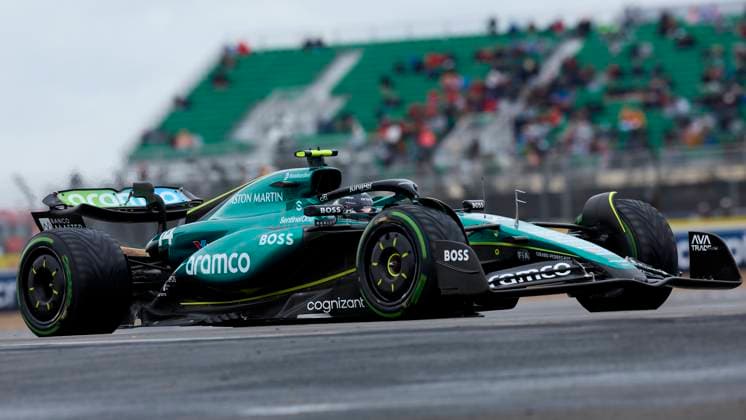 F1 Grand Prix of Great Britain - Qualifying Fernando Alonso of Spain driving the (14) Aston Martin Aramco F1 Team AMR24 Mercedes on track during Qualifying ahead of the F1 Grand Prix of Great Britain at Silverstone Circuit on July 6, 2024, in Northampton, England. Northampton Silverstone Circuit Northampton England RL_GPF1GB24_00765 Copyright: xRicardoxLarreinax