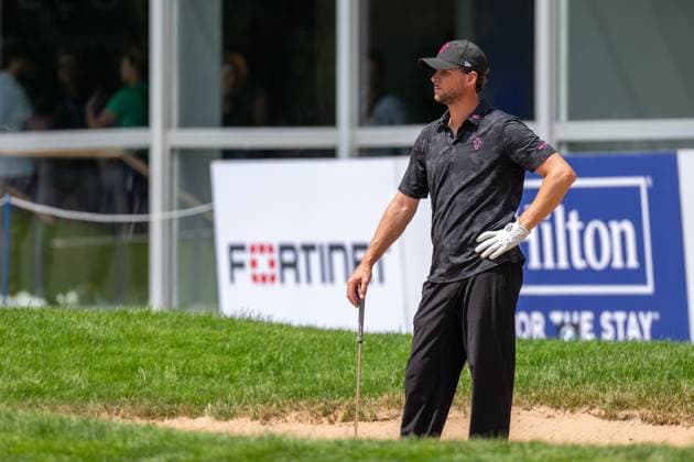 Thomas Pieters stands in the bunker, BMW International Open 2024, Golf, 06 07 2024 Munich Bavaria Germany Copyright: xkolbert-press UlrichxGamelx