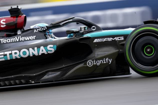 SILVERSTONE - George Russell (Mercedes) during the 3rd free practice prior to the British GP. ANP SANDER KONING xVIxANPxSportx xxANPxIVx 502886627 originalFilename: 502886627.jpg