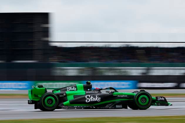 Zhou Guanyu of China driving the (24) Stake F1 Team Kick Sauber C44 Ferrari on track during Qualifying ahead of the F1 Grand Prix of Great Britain at Silverstone Circuit on July 6, 2024, in Northampton, England.  (258801604)