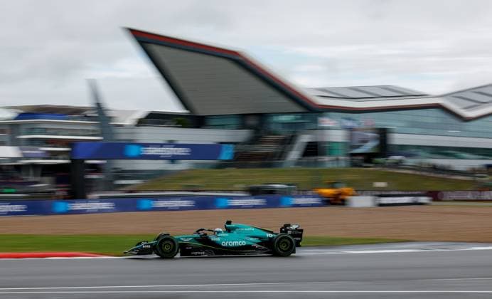 18 Lance Stroll CAN, Aston Martin Aramco F1 Team , F1 Grand Prix of Great Britain at Silverstone Circuit on July 6, 2024 in Silverstone, Great Britain Photo by HOCH ZWEI Silverstone Great Britain