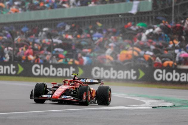 55 Carlos Sainz ESP, Scuderia Ferrari HP , F1 Grand Prix of Great Britain at Silverstone Circuit on July 6, 2024 in Silverstone, Great Britain Photo by HOCH ZWEI Silverstone Great Britain